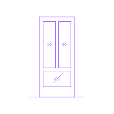 Buildings Interior Doors Lite Interior Door Mix 3 Panels Footer Sketch Svg Vector, Free Vectors File